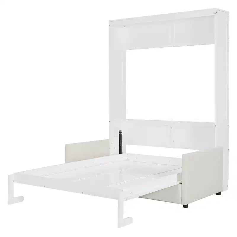 CLIHOME Lit escamotable pleine grandeur avec coussin pour petits espaces