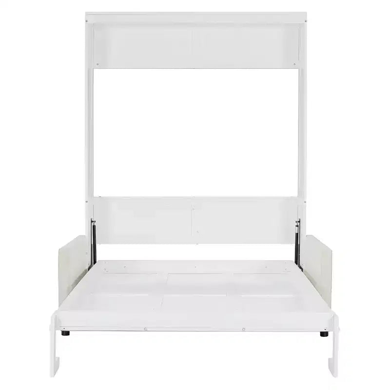 CLIHOME Lit escamotable pleine grandeur avec coussin pour petits espaces