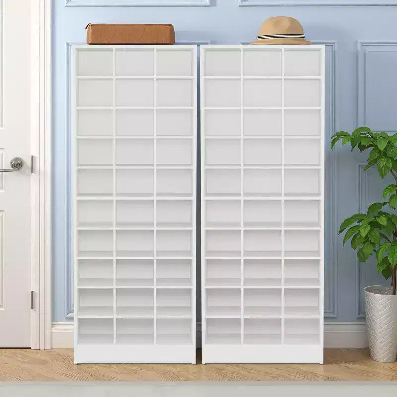 MAYEERTY 10-Tier Shoe Rack 30 Cubbies Fit Small Spaces Entryway Home Decor