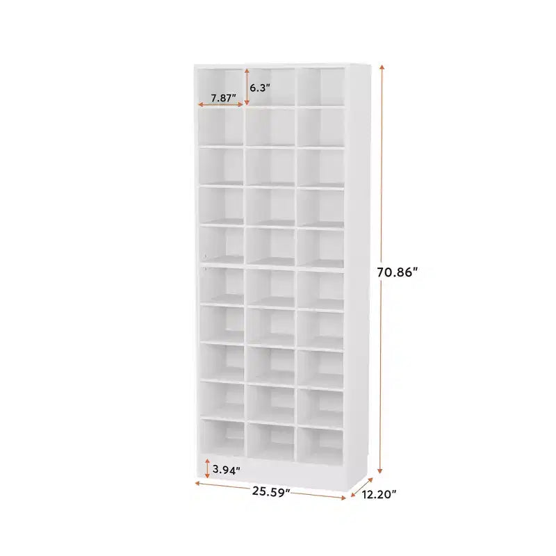 MAYEERTY 10-Tier Shoe Rack 30 Cubbies Fit Small Spaces Entryway Home Decor