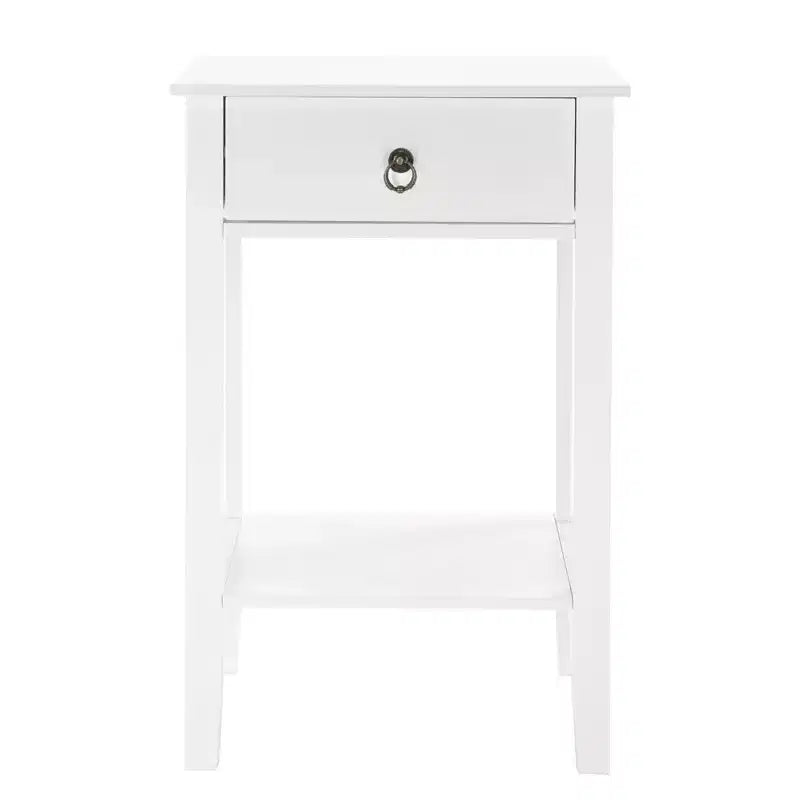 Karl Home 1-Drawer White MDF 18.11in. W Nightstands