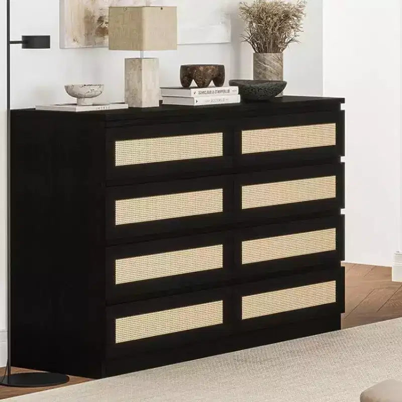 Zstar 8 Drawer Double Dresser for Bedroom, Living Room, Entryway, Hallway
