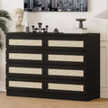 Zstar 8 Drawer Double Dresser for Bedroom, Living Room, Entryway, Hallway