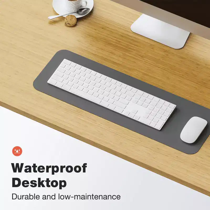 MAYEERTY Computer Desk with Storage, Modern Writing Desk with Fabric Drawers for Home Office