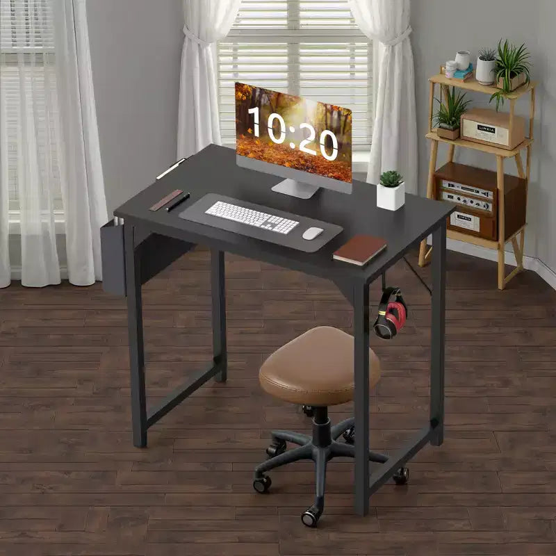 MAYEERTY Computer Desk with Storage, Modern Writing Desk with Fabric Drawers for Home Office