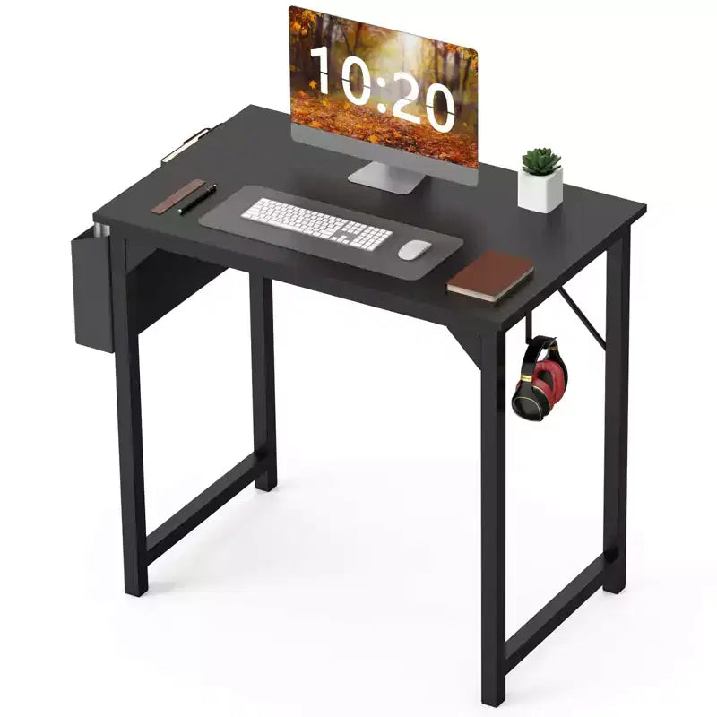 MAYEERTY Computer Desk with Storage, Modern Writing Desk with Fabric Drawers for Home Office