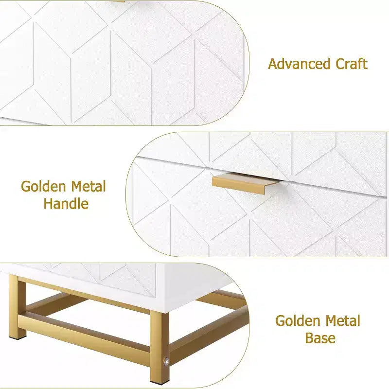 Commode à 2 tiroirs Zstar, table de chevet moderne pour chambre à coucher, table d'appoint avec tiroirs, convient pour le salon, le couloir, l'entrée