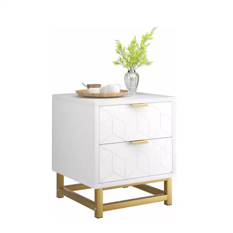 Commode à 2 tiroirs Zstar, table de chevet moderne pour chambre à coucher, table d'appoint avec tiroirs, convient pour le salon, le couloir, l'entrée