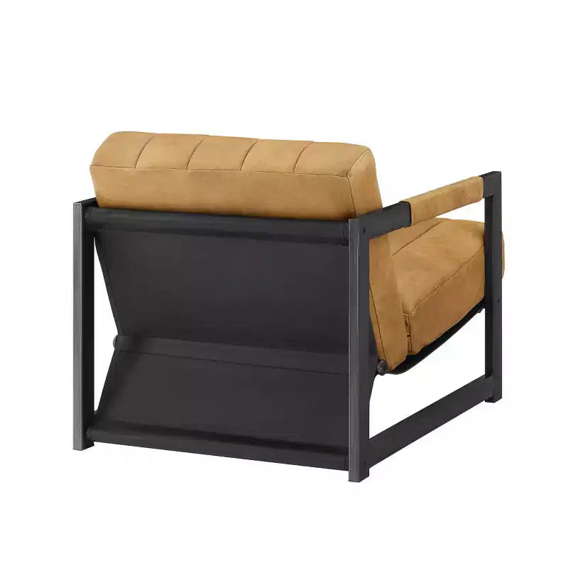 Art Leon Genuine Leather Lounge Accent Chair with Armrest