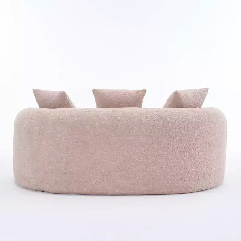 Whisen 55 Scratch-Resistant Chenille Curved Loveseat Full Compression Sofa Couch