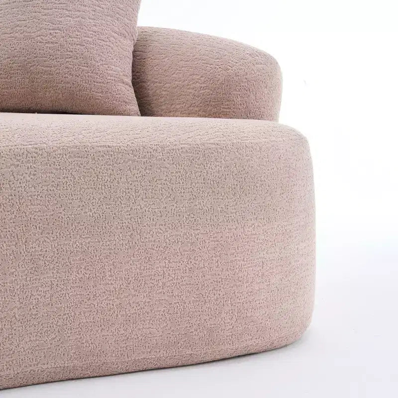 Whisen 55 Scratch-Resistant Chenille Curved Loveseat Full Compression Sofa Couch
