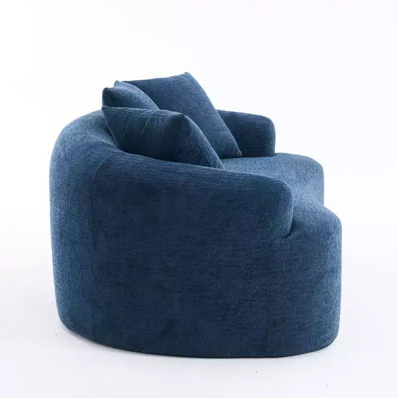 Whisen 55 Scratch-Resistant Chenille Curved Loveseat Full Compression Sofa Couch
