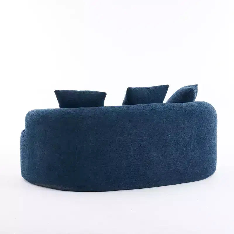Whisen 55 Scratch-Resistant Chenille Curved Loveseat Full Compression Sofa Couch