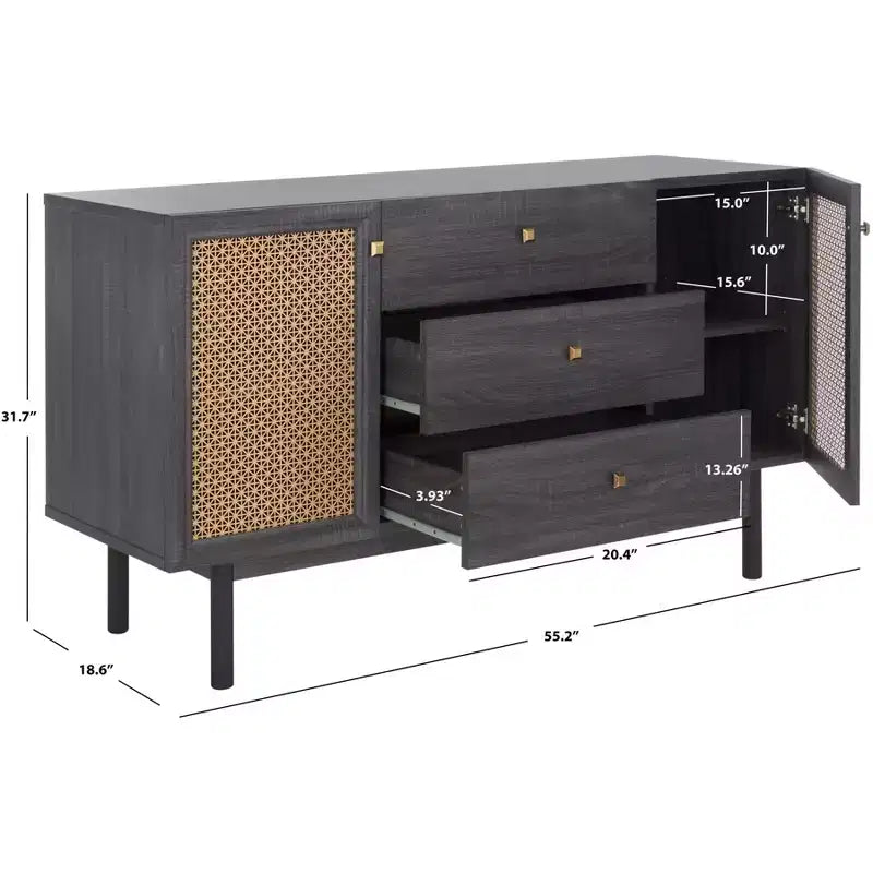 Piran 2 Door 3 Drawer Sideboard/Media Stand - MED9631 - Safavieh