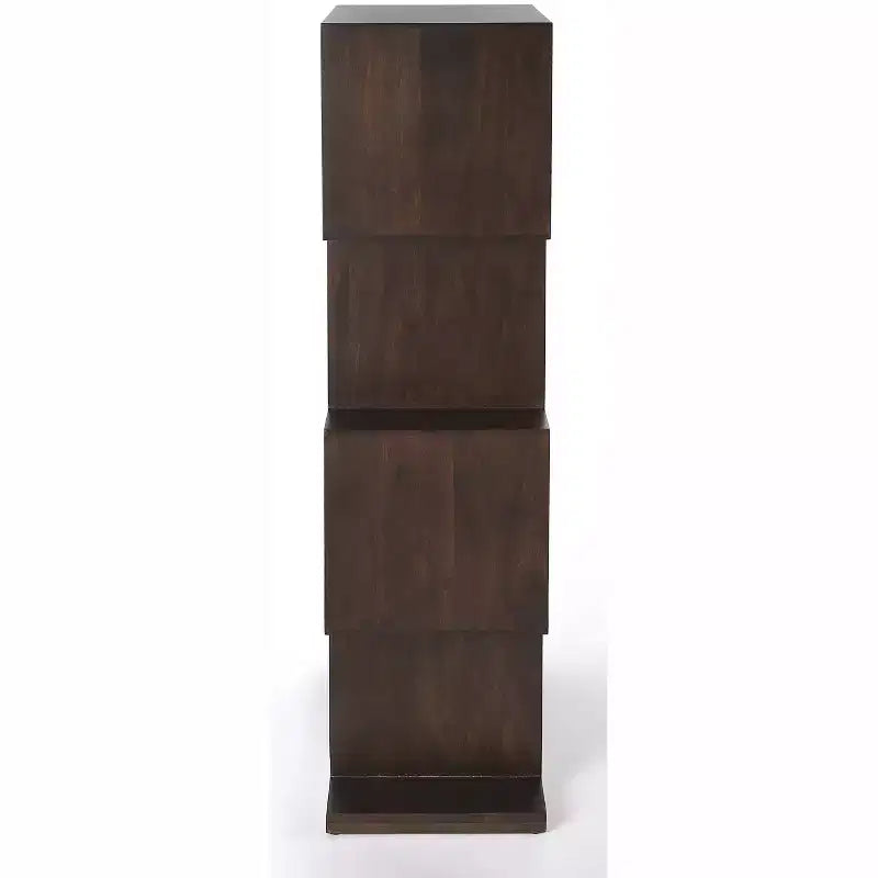 Bibliothèque à trois niveaux HomeRoots 48 en bois brun foncé