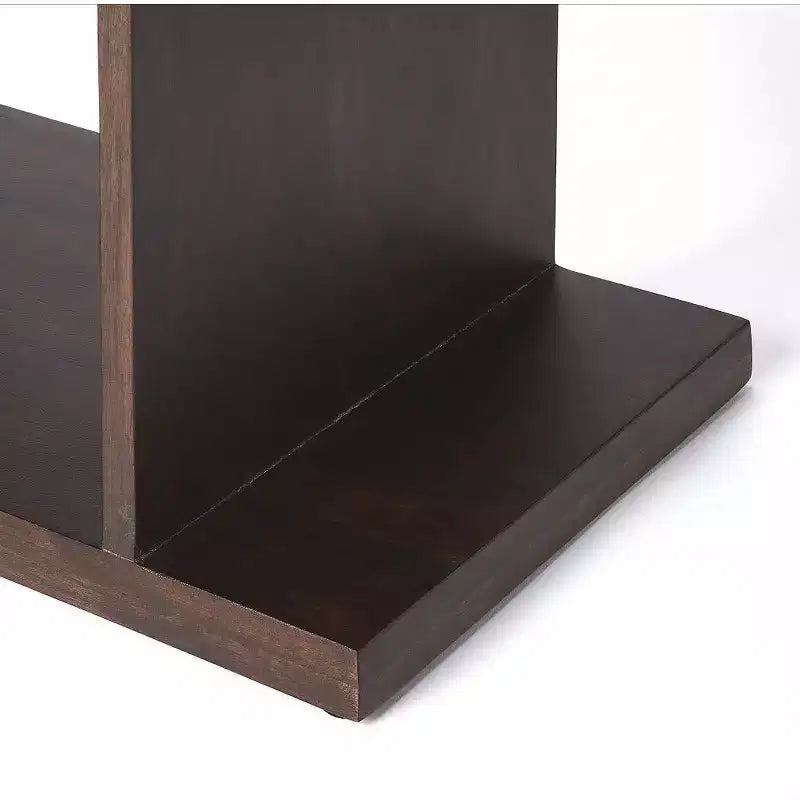 Bibliothèque à trois niveaux HomeRoots 48 en bois brun foncé