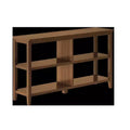 HomeRoots Brown Solid Wood Double Bookcase