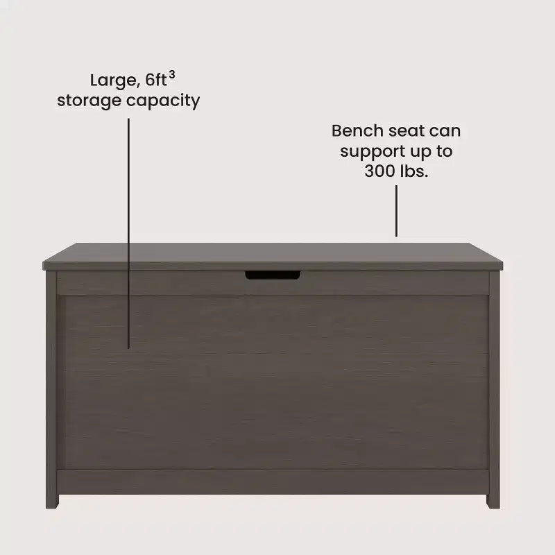 Child Craft Harmony 33 inch Wood Toy Box, Large Storage Chest, 2 Safety Hinges, Standard Ventilation Hole on Back, 6 Cubic Feet of Storage