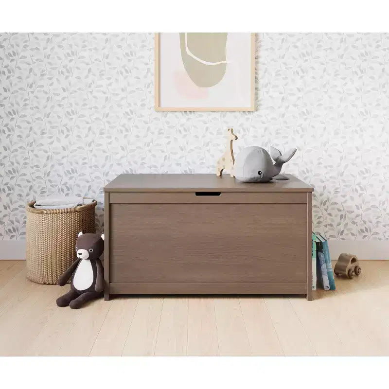 Child Craft Harmony 33 inch Wood Toy Box, Large Storage Chest, 2 Safety Hinges, Standard Ventilation Hole on Back, 6 Cubic Feet of Storage