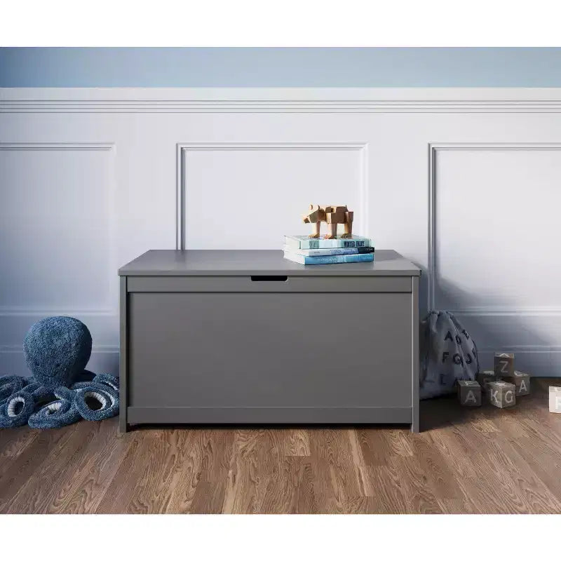 Child Craft Harmony 33 inch Wood Toy Box, Large Storage Chest, 2 Safety Hinges, Standard Ventilation Hole on Back, 6 Cubic Feet of Storage