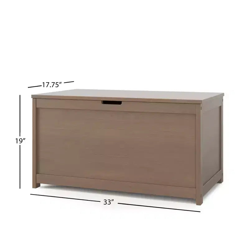 Child Craft Harmony 33 inch Wood Toy Box, Large Storage Chest, 2 Safety Hinges, Standard Ventilation Hole on Back, 6 Cubic Feet of Storage