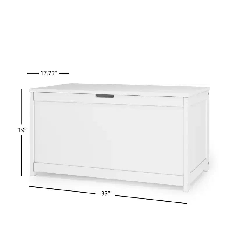 Child Craft Harmony 33 inch Wood Toy Box, Large Storage Chest, 2 Safety Hinges, Standard Ventilation Hole on Back, 6 Cubic Feet of Storage