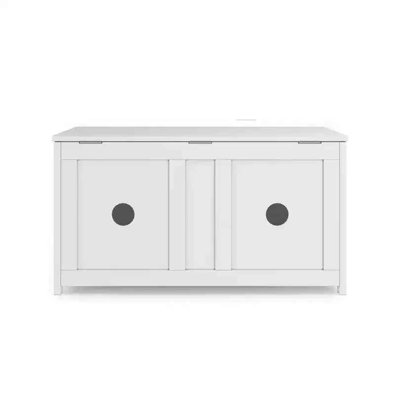Child Craft Harmony 33 inch Wood Toy Box, Large Storage Chest, 2 Safety Hinges, Standard Ventilation Hole on Back, 6 Cubic Feet of Storage