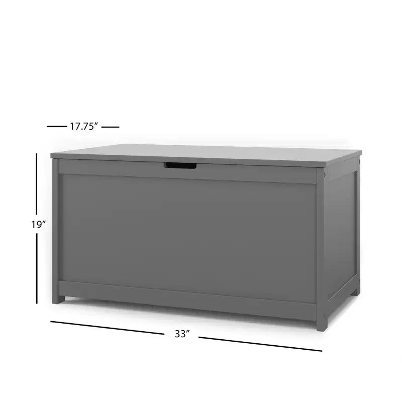 Child Craft Harmony 33 inch Wood Toy Box, Large Storage Chest, 2 Safety Hinges, Standard Ventilation Hole on Back, 6 Cubic Feet of Storage