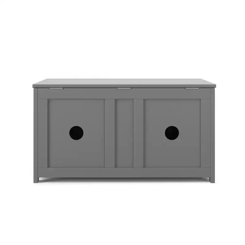 Child Craft Harmony 33 inch Wood Toy Box, Large Storage Chest, 2 Safety Hinges, Standard Ventilation Hole on Back, 6 Cubic Feet of Storage