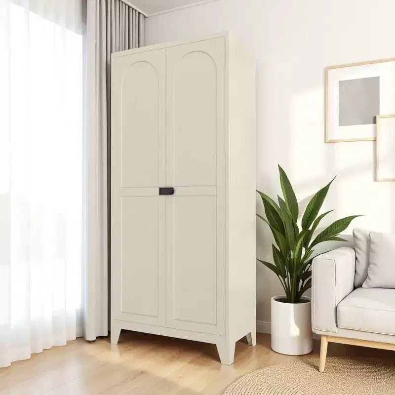 Metal Storage Cabinet, Kitchen Pantry Cabinet with Adjustable Shelves, Lockable File &Tool Cabinet, Garage Storage Cabinet for Kitchen