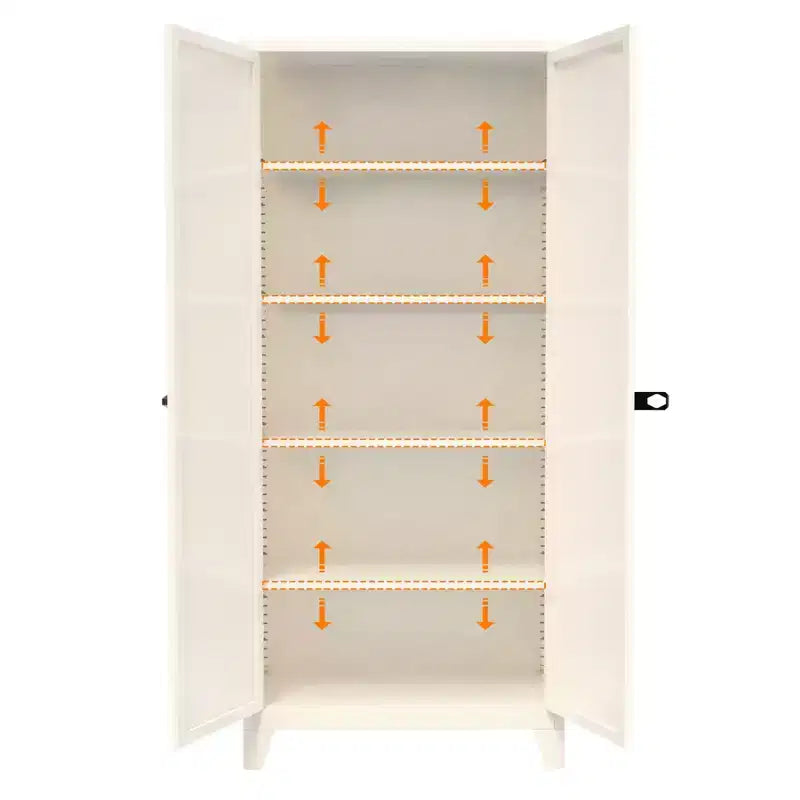 Metal Storage Cabinet, Kitchen Pantry Cabinet with Adjustable Shelves, Lockable File &Tool Cabinet, Garage Storage Cabinet for Kitchen