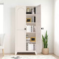 Metal Storage Cabinet, Kitchen Pantry Cabinet with Adjustable Shelves, Lockable File &Tool Cabinet, Garage Storage Cabinet for Kitchen