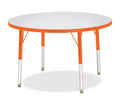 Jonti-Craft Berries Elementary Height Color Edge Round Table (36 x 36) in Orange
