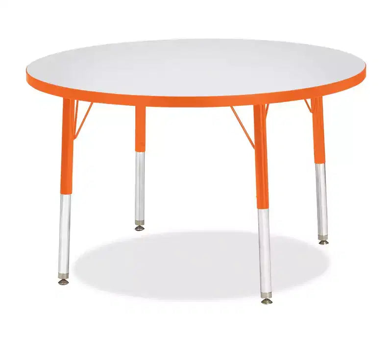 Jonti-Craft Berries Elementary Height Color Edge Round Table (36 x 36) in Orange