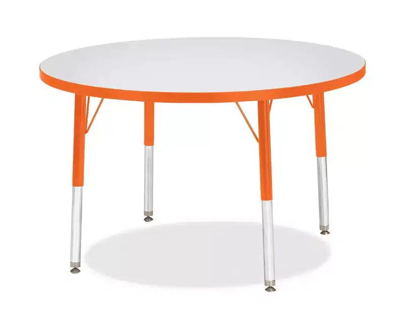 Jonti-Craft Berries Elementary Height Color Edge Round Table (36 x 36) in Orange