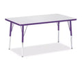 Jonti-Craft Berries Adult Height Color Edge Rectangle Table (30 x 48) in Purple