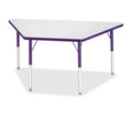 Jonti-Craft Berries Adult-Size Gray Laminate Trapezoid Table 30 x 60 in Purple