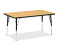 Jonti-Craft Berries Adult Height Color Top Rectangle Table (30 x 48) in Blue