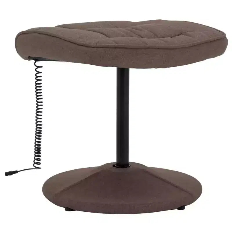 vidaXL Massage Recliner Brown Polyester Standard Swivel - Brown