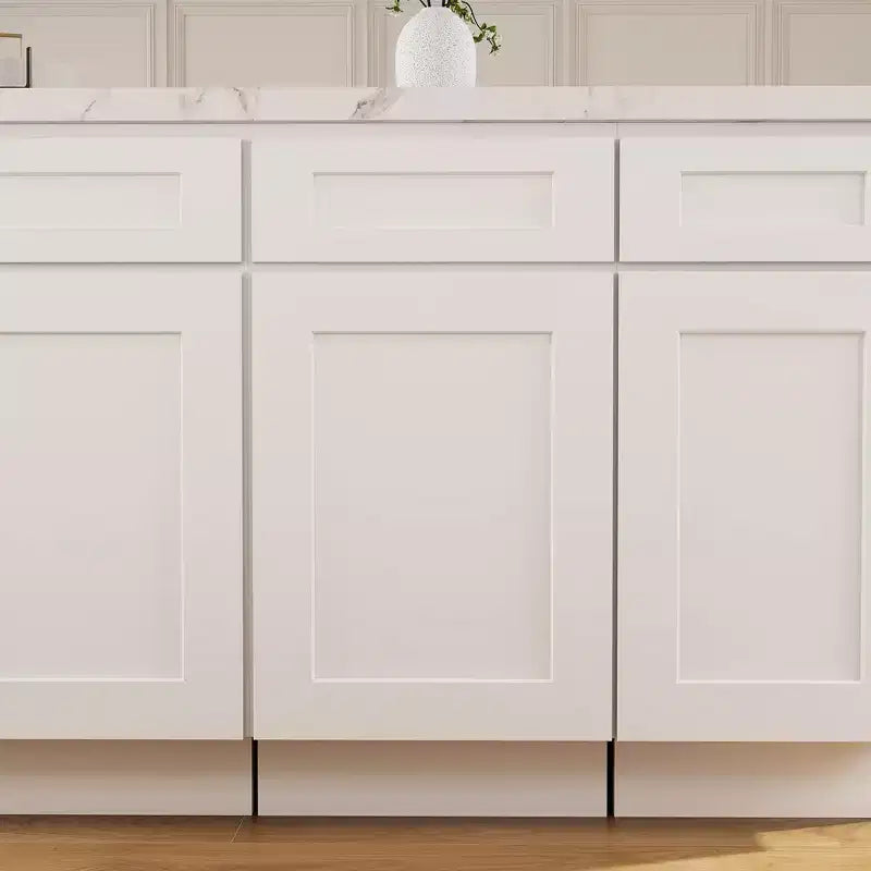 CASAINC 18 in. W x 24 in D x 34.5 in H Base Cabinet with Pull Out Waste Basket - Full Overlay, Soft Close Hinges, RTA Plywood Cabinets