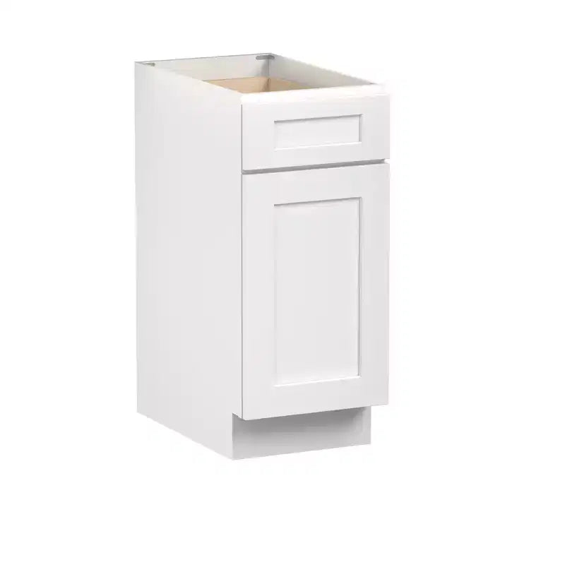 CASAINC 18 in. W x 24 in D x 34.5 in H Base Cabinet with Pull Out Waste Basket - Full Overlay, Soft Close Hinges, RTA Plywood Cabinets