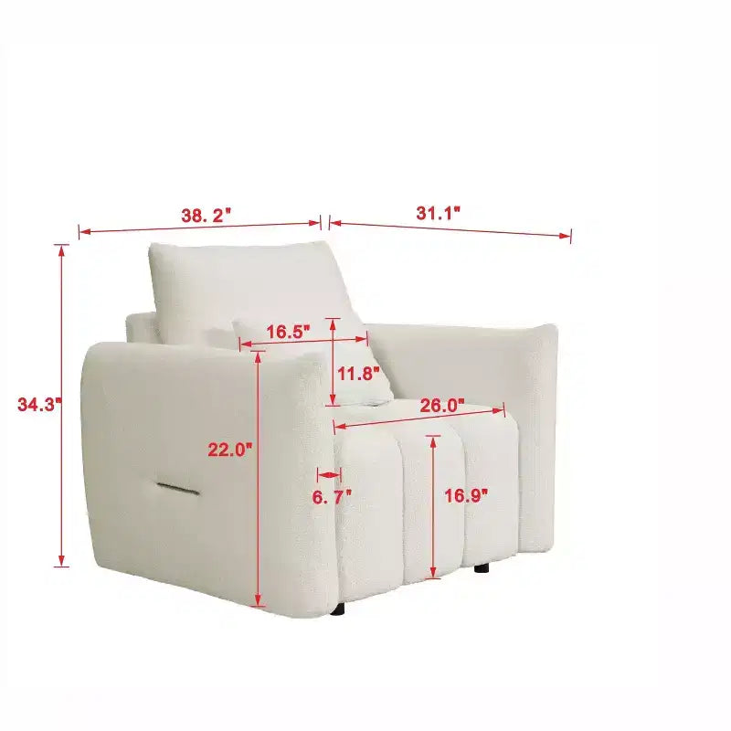PexFix Modern Lounge Chair with Pillow for Office Living room and Bedroom