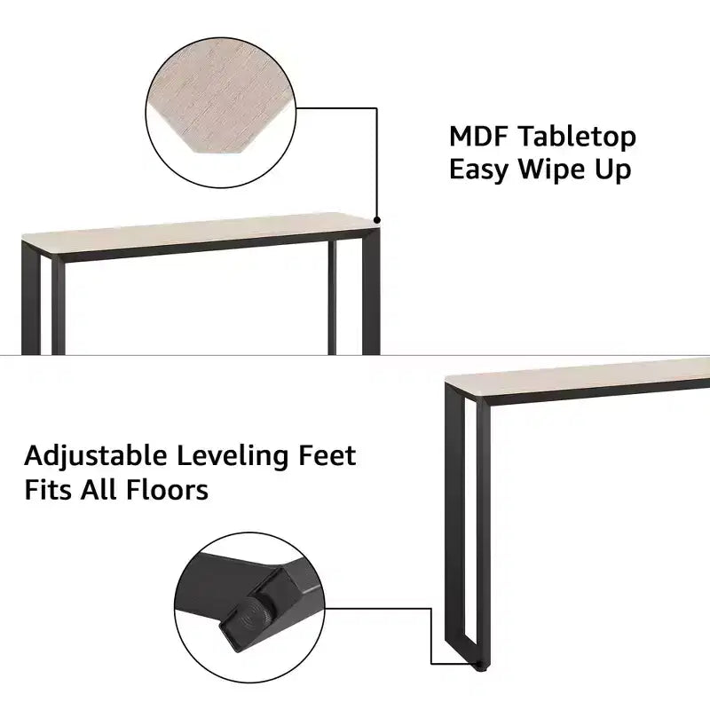 Table console Rosary Blenn 47, piétement triangulaire en métal