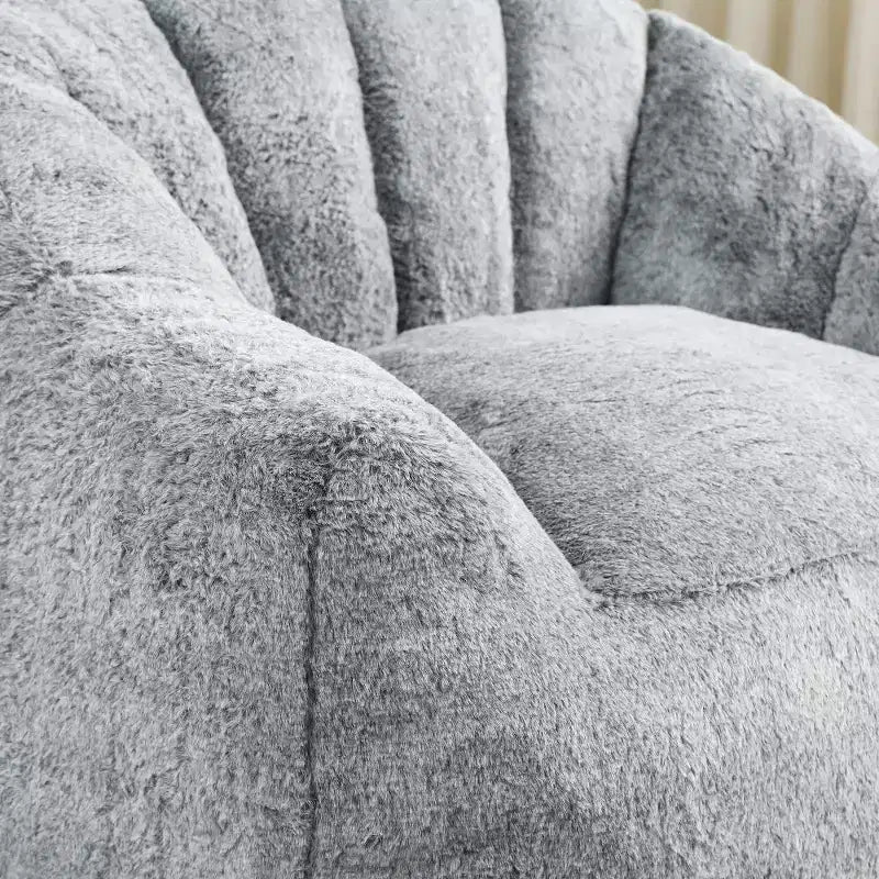 Zeus & Ruta 50x43 Modern Oversized Chenille Armchair with Upholstered and Pillows, for Living Room, Bedroom, or Apartment