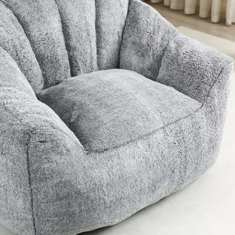 Zeus & Ruta 50x43 Modern Oversized Chenille Armchair with Upholstered and Pillows, for Living Room, Bedroom, or Apartment