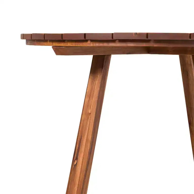 Okak Modern Wood Curved X-Base Round Dining Table Minimalist Style Ready-to-Assemble