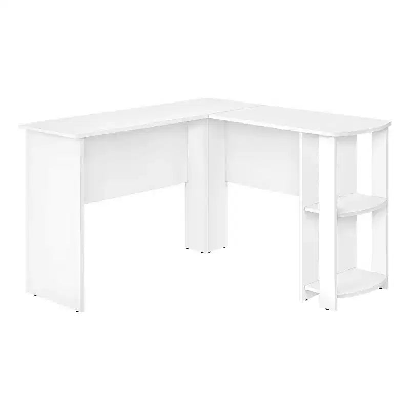 HomeRoots 47 White Wood Corner Computer Desk