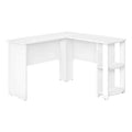 HomeRoots 47 White Wood Corner Computer Desk