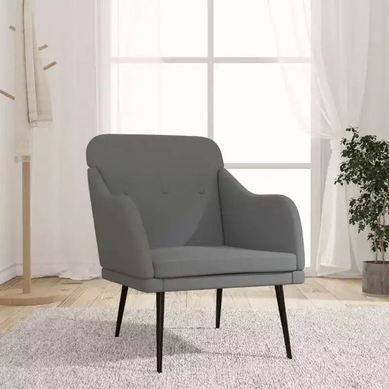 vidaXL Armchair Dark Gray 24.8x29.9x31.5 Fabric - Dark Gray
