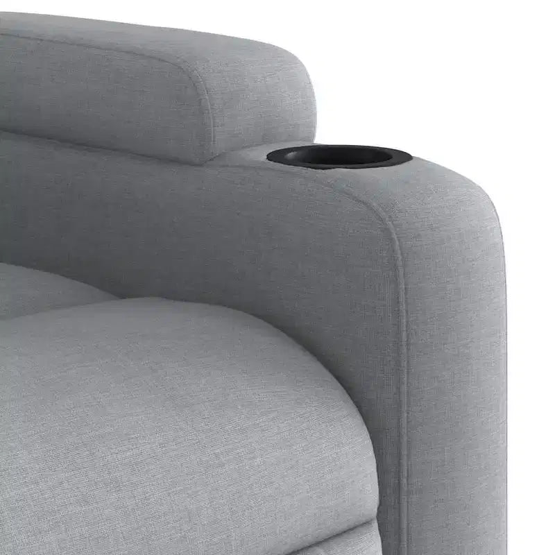 vidaXL Massage Recliner Chair with 6-Point Vibration, Adjustable - Light Gray